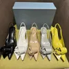 Slingback spiczasty palec ubijak na pięcie sandały wypolerowane krowide origami flower imprezy wieczorowe buty damskie luksusowe designerskie buty slip 35-42 5.8 01