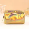Cosmetic Bags Solid Color Laser Bag Ins Wind PVC Waterproof Wash Storage Makeup Gift Pouch Travel Organizer