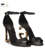Designer di lusso Keira Leather Women Sandals Scarpe barocche e tacchi a G a forma di G Oro Pesti di carboidrati Wedding Lady Sexy Gladiator Sandalias EU35-43 D9Q5#