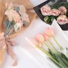 Enveloppe-cadeau 20pcs Fleur Emballage Paper Sac Single Rose Reft Bouquet Emballage Clear Cellophane Kraft Floral Wrappers