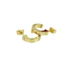 Wysokiej jakości i kosztowne kolczyki z złotem plamowane plus kolczyki uwielbiają modę kobiet w kształcie litery C z oryginalnym kolczykiem