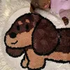 Carpets Long Tufting Dog Bedroom Rug Cartoon Animal Dachshund Carpet Bathroom Foot Pad Bath Mat Doormat Aesthetic Home Kids Room Decor