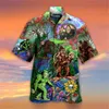 Chemises décontractées pour hommes Hawaii Mens Shirts 3d Dart Club Imprimé court-t-slves cubains chemises de vacances Wars Casual Vintage Strtwear Top Mens Clothing T240507