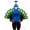 2024 Halloween Blue Peacock Mascot Costume Event des accessoires promotionnels Costume de fantaisie Costumes de caractère de caractéristiques