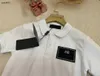 Populära babyspårsuits Summer Boys Polo Shirt Set storlek 90-140 cm barn designer kläder t-shirts och logotyp randiga lapptäckar 24 maj