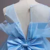 Girl's Dresses Baby Girl Summer Dress Toddler Girl Blue Bow Birthday Evening Party Tutu Gown Kids Formal Pageant Gala Cloth Infant Casual Wear