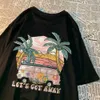 Herr t-shirts ts komma undan ta bussen gå på semestertryck män tshirts harajuku andning av tshirt sommarkläder mode lös t-shirt h240508