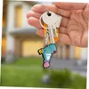 Клавичные шнурки серии серии серии «Клавичный матч» Cool Colorf персонаж с Keyring Bristlet для рюкзаков.