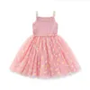 Summer Kids Mesh Camisole Dress Daisy Floral Dress Fashion Söta flickor Puffy Kjol andas Comfort Soft Dresses