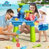 VAT OS 3-in-1 Beach Water Table Toy Childrens Splash Water Table Game Toy Outdoor Entertainment Water Sports Summer Beach Activities 240424