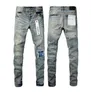 paarse jeans heren designer jeans skinny jeans heren potloodbroek gat katoenen print hiphop zwarte jeans denim broek modebroek high-end kwaliteit slanke fit jeans#291