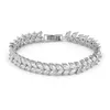 Bruiloft armbanden merk marquise gesneden kubieke zirconia cz crystal tennis armbanden voor vrouwen bruid bruiloft prom charme sieraden geschenken