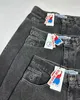 Abbigliamento da uomo jeans street y2k grandi ragazzi donne nuovo harajuku hip hop cartone animato ricamato a tasca ricamato al pantalone gamba larga Q240509