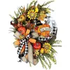 Decoratieve bloemen kransen herfst voordeur krans zonnebloem krans krans kerstmis thanksgiving home decor slinger decoratie pompoen krans slinger