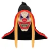 Вечеринка маскирует новую латексную маску головную передачу Джокер улыбку Хэллоуин Гримасе Performance Bar Dance Costum
