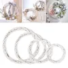 Dekorative Blumen Kränze 10-30 cm weißer Rattankranz Ring DIY Ostereiendekor Künstliche Blumengirland