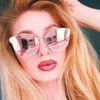 Okulary przeciwsłoneczne Vintage Cat Eye Women Quay marka projektantka różowa cateye dla wszystkich moich miłości gradient okulary Mjer 296U