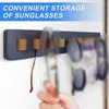 Sunglasses Frames Wall Mounted Glasses Holder Durable Neat Bamboo Wood Display Rack Self-adhesive/Punch Storage