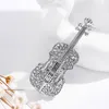 Broschen Crystal Musical Instrumente Strassgitarre Geigens Cello Pins für Frauen Mädchen Kinder Halsband Rucksack Jewelrr.