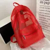 Sac à dos Fashion Fashion Casual Transparent Mesh Bag 2024 grande capacité Summer Travel Leisure Student Mini