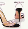 Perfecte zomer tequila pvc lederen sandalen vrouwen strappy crystalembellish hoge hakken beroemde dame sexy sandalias eu3543 eUBOX4423492