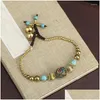 Bracelets de charme Bohême bracelet de cloche perle turquoise de femmes bijoux de bracelet inspiré des femmes