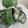 Aufbewahrungstaschen Super süße 3D -Froschpuppe kleiner Rucksack modisches Mädchen vielseitiges Reisetelefon lustige Tasche