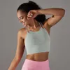 Lu Bra Yoga выравнивать майку для плавного урожая ank op strappy wo-layer design sports bra bra fiess тренировка для девочек с твердой средней поддержкой Lemo