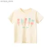 T-shirts 1-9t Toddler Baby Vêtements Summer T-shirt à manches courtes T-shirt mignon pour enfants T-shirtl2405