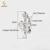 Navelringe G23Titan Hellweiß weißer Kristall Schmetterling Dangle Reverse Belly Ring 14g Edelstahl Titanium Langhantel Frauen sexy Körperschmuck D240509