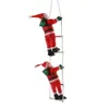 Claus Rope sulla scala da arrampicata di Babbo Natale Natale per albero di Natale interno esterno decorazioni ornamenti per la festa della casa decorazione della parete della casa ati
