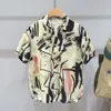 Zomerheren DRAAD SHIRTS SHIMENT TOP CASUAL Small Design High -End Gedrukt Shirt Hawaiiaans shirt met korte mouwen