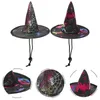 Dog Abbigliamento 2 pezzi copricapo per animali domestici Funny Hat Witch Halloween Decor Party