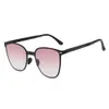 Nuovo piega in metallo per la protezione UV del sole femminile mesh rosso moda e occhiali da sole alla moda