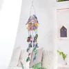 装飾的な置物を掛けるのが簡単な風車ベルカラフルなチャイムキットDIY 5Dフルドリルペイン屋内屋外ハンギング装飾用ユニーク