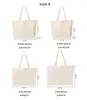 Sacs à provisions 100pcs / lot Sac d'épicerie réutilisable personnalisée avec poignées 12oz cannevas Tote Femmes hommes écologiques