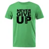 Men's T-Shirts You will never walk alone mens T-shirts never give up on O-neck mens T-shirts casual cotton mens shirts summer tops wholesale of mens T-shirts d240509