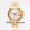 SPRZEDAŻ 116508 SA4130 AUTOMATYCZNY Chronograf Mens Watch King Yellow Gold White Stick Tide 904l Oystesteel Bransoletka 72H Power Reserv Super Edition RELOJ Pureteme Ptrx