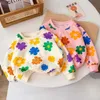 Ensembles de printemps automne bébés et filles doux toutes les vêtements de sport floraux