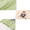 T-shirts 2024 Zomer Babymeisjes en jongens korte mouwen T-shirt Top van de lijn Childrens T-shirt Cartoon Gedrukte pullover Childrens Clothing Korean Stylel240509