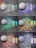 TCT008 Mix Iridescent Rainbow White With Multiple Colors Hexagon shape Glitter for nail art makeup DIY and Holiday decorations 240509
