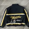 Jaqueta de grife moda de luxo de luxo jaqueta motocicleta jaquetas de rua alta bordado pesado algodão de algodão casaco de primavera