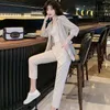 Autres vêtements coréens de style coréen mince jacket blazer pantalon de crayon décontracté deux pièces pantalon féminin élégant tenues de bureau
