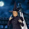 Party Masks Halloween Horror Old Witch LaTex Headekst HEAD MASK I Włosy Rola Rola Rola rekwizytów Dom Ghost Q240508