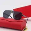 Nya Buffalo Horn Solglasögon Fashion Sport Sun Glasögon för män Kvinnor Rimless Rectangle Bamboo Wood Gelgasses Eyewear With Boxes Case Lu 252f