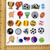 Acessórios para peças de calçados 1pc bola jibz encanta de bola de basquete de vôball de vôlei decoração de fita cop crog kids x mas presentes de festa decora otz4s