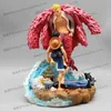 Actionspielzeug Abbildungen 21 cm Anime One -Stück Luffy Figur Donquixote Doflamingo gegen Luffy Figurine PVC Statue Model Doll Dekoration Spielzeug Kindergeburtstagsgeschenk T240506