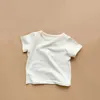 T-shirts T-shirt pour bébé nouveau-né adapté aux garçons et aux filles coton à manches courtes pour bébé à manches décontractées