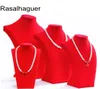 Vendre un grand collier de mannequin en velours rouge