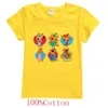 T-shirts Cartoon Childrens e-Cats T-shirt Childrens Three Little Cats Happy Cat Russian Clothing Boys Summer Short Sleeve T-Shirt Baby Girls Fashion Topl2405